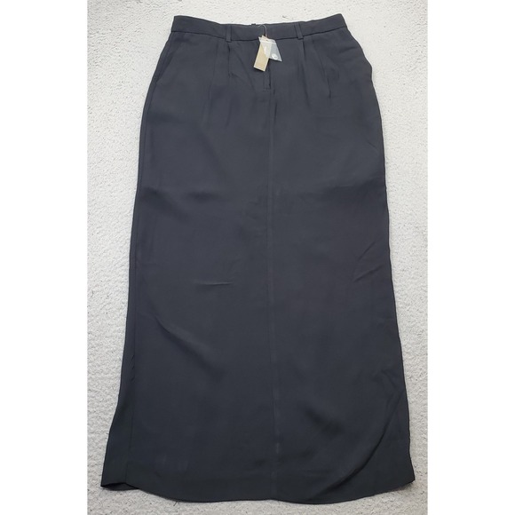 J.CREW Dresses & Skirts - J.Crew Column Skirt Womens 4 Black Pleated Lined Vented Back Formal Professional